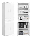 mokebo Mehrzweckschrank Büroschrank 'Der Praktische' (60x180 cm) aus Holz, mit Schublade,...