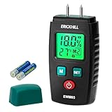 Feuchtigkeitsmessgerät, ERICKHILL EWM03 Pin-Typ Holzfeuchtemessgerät mit 5 Modi, LCD-Display mit...
