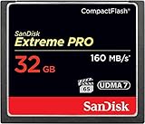 SanDisk Extreme Pro CompactFlash Speicherkarte 32GB (UDMA7, 4K-UHD- und Full-HD-Videos, VPG 65,...