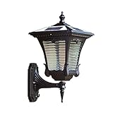 Nordische antike Solar-Wandlaterne für den Außenbereich, wasserdicht, Aluminiumglas, für Flur und...