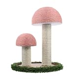 JOINPAYA Natürliche Sisal kratztonne Katzen Kletterspielzeug mit Pilzform Kratzfest Robust...