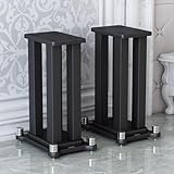 Lautsprecherständer, 40 cm hoch, mit rutschfestem Pad und Boden, verbessert die Audioqualität und...