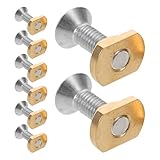 Ciieeo 8 Stück Messing M8 T muttern mit Sechskantschrauben Hydrofoil Montagezubehör für Sup und...