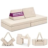 Linodino® Spielsofa | Kindersofa aus Schaumstoff Bausteine - Spielsofa für Kinder & Kuschelecke im...