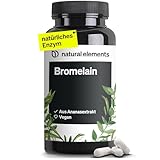 Bromelain - 400 mg (2000 F.I.P) - 90 magensaftresistente Kapseln - Natürlicher Ananas Extrakt -...