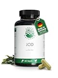 Jod aus Kelp (365 Kapseln) - Hochdosiert: 200µg Jod pro Kapsel - 100% Vegan & Ohne Zusätze -...