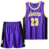 Mupopy Kleine Jungen 2er-Set Basketball Trainings Jersey and Pants, Basketball Kleidung Kinder,...