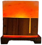 SudoreWell® Salzlampe Salzkristall Lampe 'Shadow' mit Holzsockel aus der Salt Range Pakistan by...