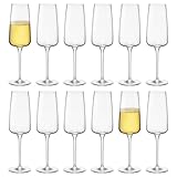 Bormioli Rocco 240ml Nexo Champagnerflöten aus Glas - 12x Wiederverwendbar Hochzeit Jubiläum...