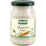 Byodo Bio Vegane Mayo, 3er Pack (3 x 250 ml) - Cremige Vegan Mayonnaise, 100% Bio-Zutaten, Nur 50%...