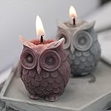 HONGTAI 3D-Owl-Kerze-Form-Silikon-Form for Kerzenherstellung Handarbeit Harz Formen for Gips Wachs...