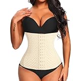 ZHAOCAI Waist Trainer Damen Mit 3 Rows Hooks, Korsett Damen Bauchweg, Bauchgürtel Zum Abnehmen,...