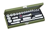 PROXXON Steckschlüsselsatz, Kompaktsatz mit 3/8'-Umschaltratsche, 24-teiliges Werkzeug-Set mit...