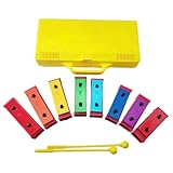 Xylophon – 8 Noten, Metallschlüssel, Musikinstrumente, buntes diatonisches Xylophon mit...