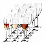 Leonardo Poesia Wein- und Sektgläser Set 18-teilig, Spülmaschinengeeignete Stielgläser, Gläser...