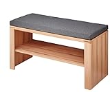 möbelando Schuhbank Nature One in Kernbuche Teil-massiv FSC-Zertifiziert - Moderne Sitzbank mit...