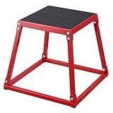 VEVOR Plyometrische Sprungbox, 458 mm Plyo-Box, Plyometrische Plattform Plyobox Rot, rutschfeste...