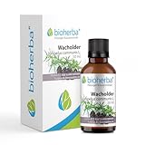 BIOHERBA Wacholder Tropfen - Juniperus Communis L. Tinktur 50 ml mit Vitamin B12 - Unterstützt...