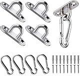 JOYUE Edelstahl Augplatte und Edelstahl Karabiner, Edelstahl Decksplatte Karabinerhaken, Premium...