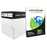 versando EcoWhite 2.500 Blatt Papier A4 80g/m² Öko-Weiß Kopierpapier Druckerpapier Laserpapier...