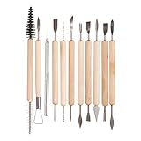 Lilinzhi 11pieces Künstler Keramik Werkzeug Töpfereisen Schnitzwerkzeug Holzgriff Keramik...