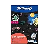 Pelikan schwarzer Zeichen und Bastelblock A4, 120g;m², 20 Blatt, 1 Stück