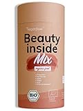 veganflow® Beauty Inside - Haut, Haare und Nägel + Bindegewebe, BIO Superfood Pulver Mix 250g mit...
