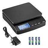 Anesty Digitale Paketwaage bis 30 kg, Briefwaage Plattformwaage Postwaage in 1g Schritten mit...