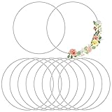 SHBAOCH 10 Stück Metallringe zum Basteln Deko,30cm Silber Drahtringe AufhäNgen für Traumfänger...