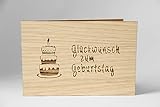 Holzgrusskarten Original Herzlichen Glückwunsch zum Geburtstag - 100% handmade in Österreich, aus...