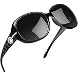 Joopin Große Sonnenbrille Damen Polarisiert und Klassische Damen Sonnenbrille Schwarz Retro...