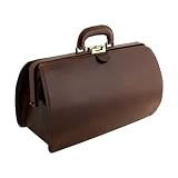 Edle Doktortasche/ Hebammenkoffer Arzttasche Sattelleder v. Shalimar , Colour:Brown