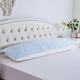 Flantree Körperkissen für Erwachsene -Langes Schlafkissen - zerkleinerter Memory Foam & kühlender...