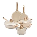 GreenChef Arte Keramikbeschichtetes Kochgeschirr-Set, 8-teilig, Bratpfannen, Sauteuse, Suppentopf,...