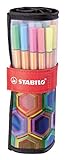 Fineliner - STABILO point 88 - 25er Rollerset ARTY Edition - mit 25 verschiedenen Farben