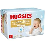 Huggies Pure Extra Care Sensitive Baby-Feuchttücher, 99 Prozent Wasser, ohne Plastik, parfümfrei