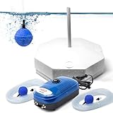 VIALIA Eisfreihalter Gartenteich Komplettset MK-9502, Styropor Eisfreihalter mit Lüftungsrohr,...