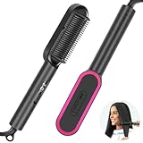 Ionen Glättbürste, PARWIN PRO BEAUTY Haarglätter Bürste, Glättungsbürste Mit LED-Anzeige, Hair...