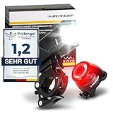 Dunlop Sports Fahrradlicht Set Fahrrad Licht - Extra helles LED mit Hochleistungs Akku -...