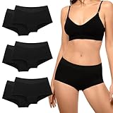 Desanlapi Panties Damen Boxershorts Baumwolle Hipsters Slips Sportunterwäsche für Damen Stretch...