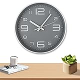 Mezzar Wanduhr, Groß 30cm Wanduhren Lautlos Moderne Uhr für Wohnzimmer, Küche oder Kinderzimmer,...