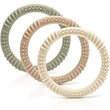 CAJA Beißring Baby 3er Set aus weichem Silikon BPA frei Zahnungshilfe und Greifring für...