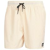 adidas Men's Stripey Classics Swim Short Length Badehose, Spark/White, XL