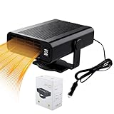 12V Autoheizung 120W – Tragbarer 12V Heizlüfter & Entfroster für auto scheibenheizung – 2 in 1...