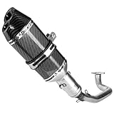 Gy6 Exhaust, Slip-On-Vollschalldämpfer-Auspuffanlage Vollauspuffanlage Auspuffkrümmer...