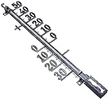 TFA Dostmann Analoges Außenthermometer, 12.5002.50, wetterfest, Außentemperatur, Altzinn,L 100 x B...