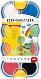EBERHARD FABER 577009 - Farbkasten Mini Kids 8 Farben, Wasserfarbkasten mit Deckweiß und...