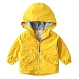 Regenjacke für Babys, Kleinkinder, Jungen, wasserdicht, winddicht, leicht, mit Kapuze,...