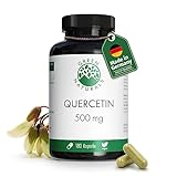 Quercetin - 180 Kapseln á 500mg aus deutscher Herstellung – 100% Vegan & Ohne Zusätze – Vorrat...