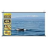 XQJLBZA 60-Zoll-Projektorleinwand, 16:9 4K 1080P HD Tragbar Knitterfrei Leicht Beamer Leinwand, Für...